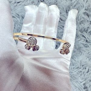 Disney stainless steel bracelet Mickey Mouse gold color bangle